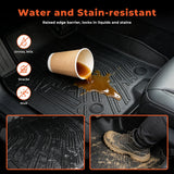 3 Rows TPE All-Weather Floor Mats for 2021-2026 Chevy Tahoe Yukon