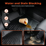 Custom Fit All-Weather Floor Mats for 2010-2015 Toyota Prius (XW30) – Heavy Duty TPE Floor Liners, 1st & 2nd Row Full Set