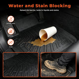 3Pcs Front and Rear TPE Car Floor Mats Replacement for F250 F350 Super Duty SuperCab 1999-2007