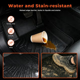 3-Piece 3D TPE All-Weather Floor Mats for 2020-2025 Jeep Gladiator 4-Door Front & Rear Set