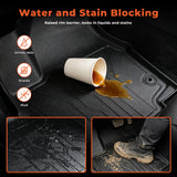 4Pcs Car Floor Mats Liner Front and Rear TPE Black Replacement for Pacifica 2017-2025 7 and 8 Seats Passenger Model