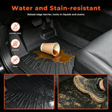 3-Piece TPE All-Weather Floor Mats for 2007-2011 Toyota Tundra CrewMax Double Cab