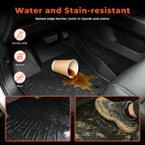 labwork 3-Piece 3D TPE All-Weather Floor Mats for 2022-2025 Toyota Tundra CrewMax Front & Rear Set