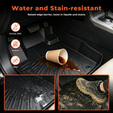 labwork 7-Piece 3D TPE All-Weather Floor Mats Cargo Liner Backrest Set for 2008-2013 Toyota Highlander [Non-Hybrid]