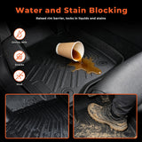4PCS TPE All-Weather Floor Mats [2nd Row Bench Seat] for 2011-2014 Ford Explorer 7 Seats