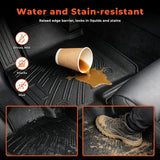 labwork 3-Piece 3D TPE All-Weather Floor Mats for 2007-2014 Chevy Silverado GMC Sierra Crew Cab 1500 2500 3500 HD