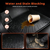 3Pcs Car Floor Mats Liner Front and Rear TPE Black Replacement for Journey 2011-2020