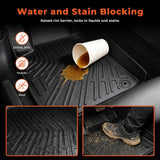 Black 3Pcs Front and Rear TPE Car Floor Mats Replacement for Altima 2019-2025