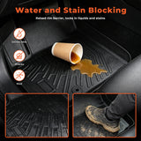 3PCS Floor Mats Black TPE Replacement for R-am 1500 Quad Cab 2002-2008 Replacement for R-am 2500 3500 Quad Cab Heavy Duty 2003-2009