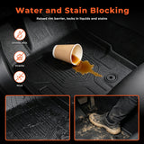 3PCS TPE All-Weather Floor Mats for 2019-2023 Ford Ranger SuperCrew