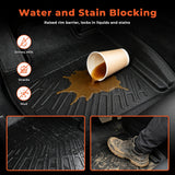 2Pcs Front TPE Car Floor Mats Replacement for Bronco F150 1980-1996 Replacement for F250 F350 1980-1997