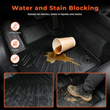 4PCS Floor Mats and Cargo Liner Black TPE Replacement for Edge 2015-2024