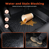 3PCS Floor Mats Black TPE Replacement for Elan-tra 2011-2016 1st and 2nd Row
