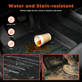 3-Piece TPE All-Weather 3D Custom Floor Mats for 2015-2020 Chevy Tahoe GMC Yukon