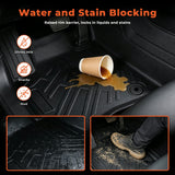 3Pcs Car Floor Mats Liner Front and Rear TPE Black Replacement for Taurus 2010-2019
