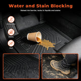 3Pcs Floor Mats Liners Carpets TPE Black Replacement for Frontier 2008-2021