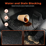 Floor Mats for Ford Bronco 2 Door 2021-2025 All Weather TPE Car Mats Black