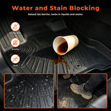 Floor Mats for Toyota Sienna (7 Seater) - Heavy Duty All Weather Custom Fit Rubber Mats - Compatible with Models 2004-2010 | Complete Set with Front, Back and Cargo, Black