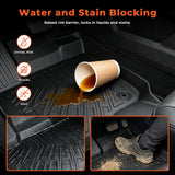 3D Laser Measured TPE Floor Mats for 2015-2025 Ford F-150 / F150 Lightning SuperCrew – Eco-Friendly All-Weather Heavy-Duty Floor Liners