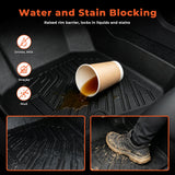 3Pcs Car Floor Mats Front and Rear TPE Black Replacement for F-250 F-350 Super Duty SuperCab 2008-2010
