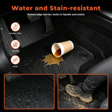 Full Set TPE Floor Mats Cargo Backrest Liners for 2018-2025 Ford Expedition 7 Seats