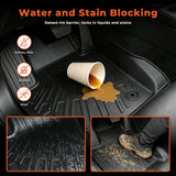3Pcs Car Floor Mats Liner Front and Rear TPE Black Replacement for Com-Pass 2017-2025