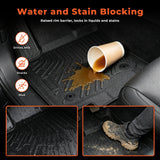 3PCS Floor Mats Black TPE Replacement for F150 2015-2025 Replacement for F150 Lightning SuperCrew Cab 2022-2025