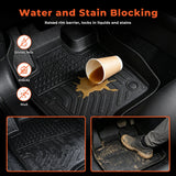 3PCS TPE All-Weather Floor Mats for 2015-2019 Ford Explorer 7 Seats