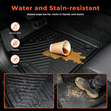 labwork 4-Piece 3D TPE All-Weather Floor Mats for 2023-2025 Honda Pilot 3 Rows Front 2nd & 3rd Row Set