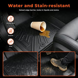 3PCS Floor Mats Black TPE Replacement for NIRO Plug-in Hy-Brid 2018-2022 Replacement for NIRO 2017-2022 1st and 2nd Row