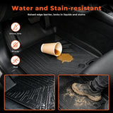 4-Piece 3D TPE Floor Mats Set (1st, 2nd & 3rd Row) for 2013-2020 Nissan Pathfinder & 14-20 Infiniti QX60