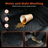 3Pcs Car Floor Mats Liner Front and Rear TPE Black Replacement for Chero-kee 2015-2023