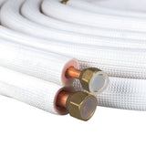 25FT Air Conditioning Tubing Hose Extension 3/8 and 5/8 Inch Insulated Copper Hoses Fit for Mini Split Air Conditioner