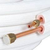 50FT Air Conditioning Tubing Hose Extension 1/4 and 3/8 Inch Insulated Copper Hoses Fit for Mini Split Air Conditioner