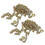 2 Pack 3/8 Inch x 20 FT Grade 70 Chain with Clevis Grab G70 Transport Tow Replacement for Different Trailer Types