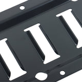 Black E-Track Tie-Down Rail Kit 2' E Track Rail 4 Pack for Garages Trailers Motorcycle Tie Downs Powder Coat 6,000 lbs Breaking Strength