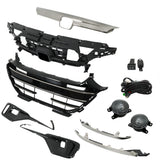 Labwork Upper Lower Grill+Trim Cover+Fog Light Set For Honda Accord 2021-2023