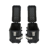 36L Aluminum Side Case Hard Saddlebags Motorcycle Tour Trunk & Mounting Bracket
