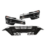 Labwork LH+RH Headlights&Front Bumper Grill For 21-22 Hyundai Elantra W/LED DRL