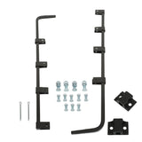 Heavy Duty Steel Black 30" Straight Mud Flap Hanger Semi Truck - Pair