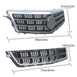 Labwork Front Upper Grille + Lower Grill Chrome For Cadillac ATS 2013 2014
