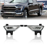 Labwork Right+Left Front Bumper Fog Light For Ford F150 2021 2022 Halogen W/Bulb