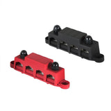 New Red and Black Pair 4 Post Busbar Bus Bar Power Distribution 12V 250A 3/8"