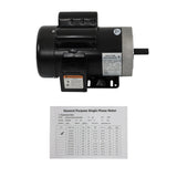 5HP Electric Motor 56C Frame 3450RPM General Purpose Single Phase Motor 5/8 Inch Shaft 208-230V