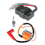 For Yamaha G1 Gas 2 Cycle Golf Car Cart 1979-86 Ignition Coil CDI Box Spark Plug