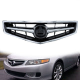 Labwork Front Bumper Grille Grill For Acura TSX 2006-2008 W/Chrome Molding