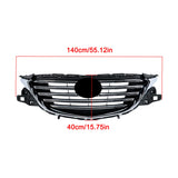 Labwork Front Upper Grille Plastic Black+Chrome For Mazda CX9 2016-22 TK49-50712