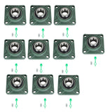 10 Pieces UCF205-16 Pillow Block Flange Bearing 1" Bore 4 Bolt Solid Base