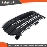 Labwork Front Upper Bumper Grille For 22-2024 GMC Sierra 1500 Pro Plastic Black