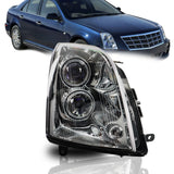 Labwork Headlights For 2005-11 Cadillac STS Halogen Black Housing Clear Lens RH
